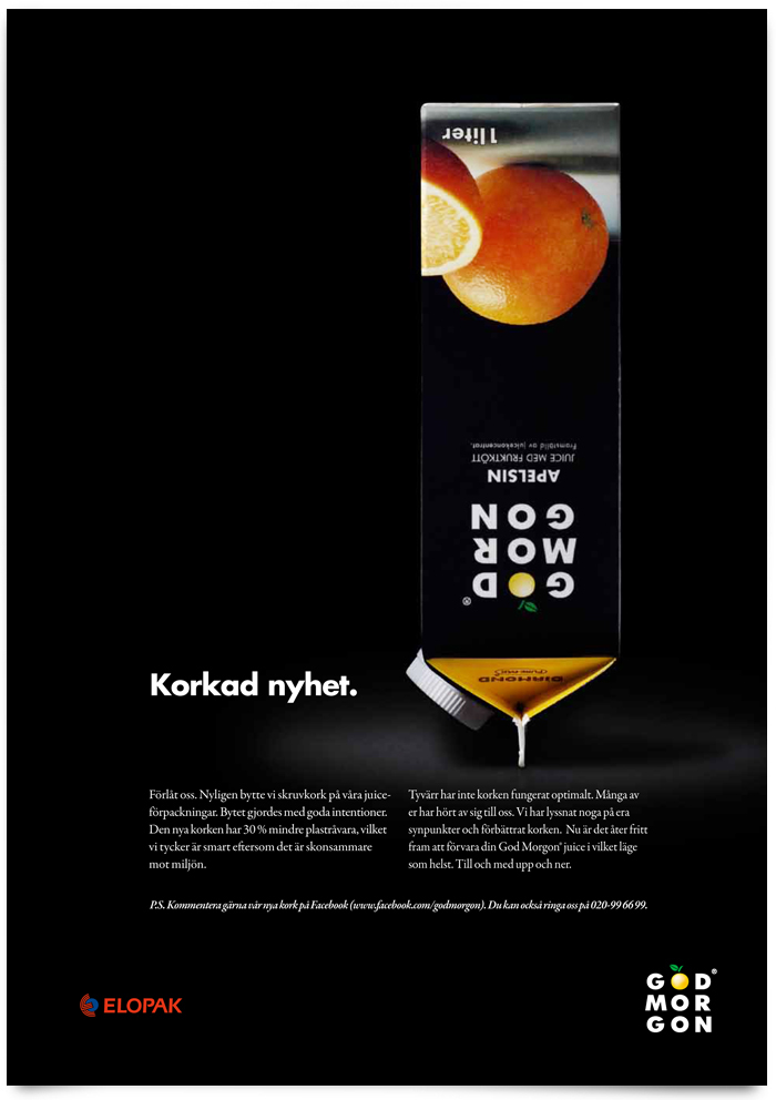 Miljö och hållbarhet är en viktig faktor i dessa tider. För God Morgon Juice också